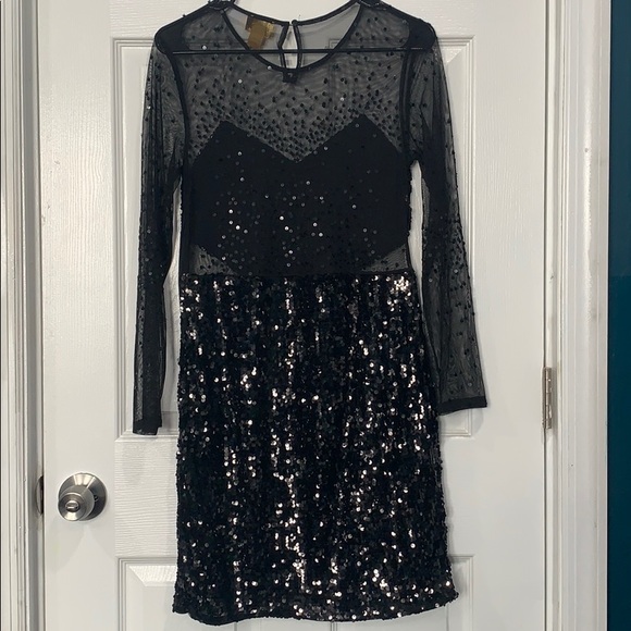 H&M Black Sequins and Mesh Dress - Picture 2 of 2